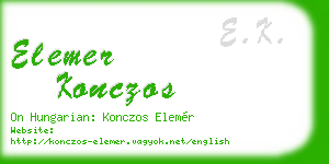 elemer konczos business card